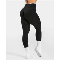 Legging Push Up Gainant Taille Haute à Liseré Blanc