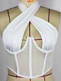 Top Corset Bretelles Croisées