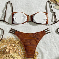 Bikini Texturé Effet Plissé