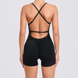 Combinaison Legging Short Sport Bretelles Dos Croisées