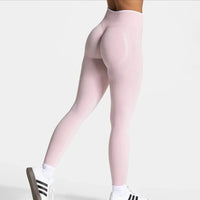 Legging Push Up Gainant Taille Haute à Liseré Blanc