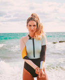 Maillot de Bain Manches Longues Zippé Devant
