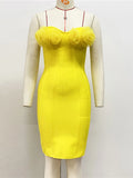 Yellow Strapless Dress 