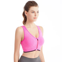 Soutien Gorge de Sport Sans Armature Fermeture Zip Avant