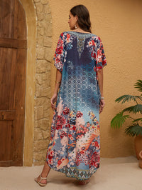 Blue and Red Beach Caftan 