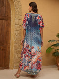 Blue and Red Beach Caftan 