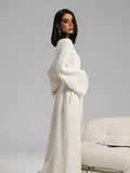 Robe de chambre polaire femme double face longue 2