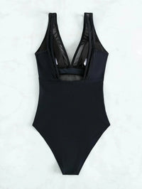 Maillot de Bain Amincissant avec Empiècements Tulle