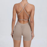 Combinaison Legging Short Sport Bretelles Dos Croisées