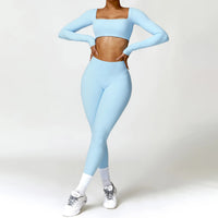 Ensemble Tenue de Sport Femme Crop Top