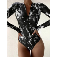 Maillot 1 Pièce Manches Longues Zippé