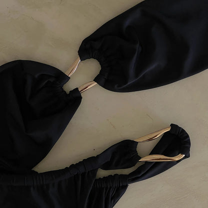 Bikini Bandeau Noir Femme