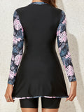 Long Sleeve Swimsuit Dress 