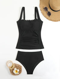 Tankini Maillot de Bain 2 Pièces Couvrant le Ventre