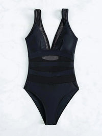 Maillot de Bain Amincissant avec Empiècements Tulle