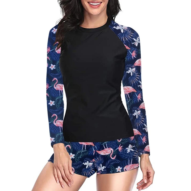 Maillot de Bain Manche Longue 2 Pièces