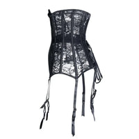 Black wasp-waisted corset