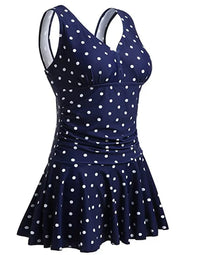 Maillot de Bain Gainant Robe Jupette Évasée.