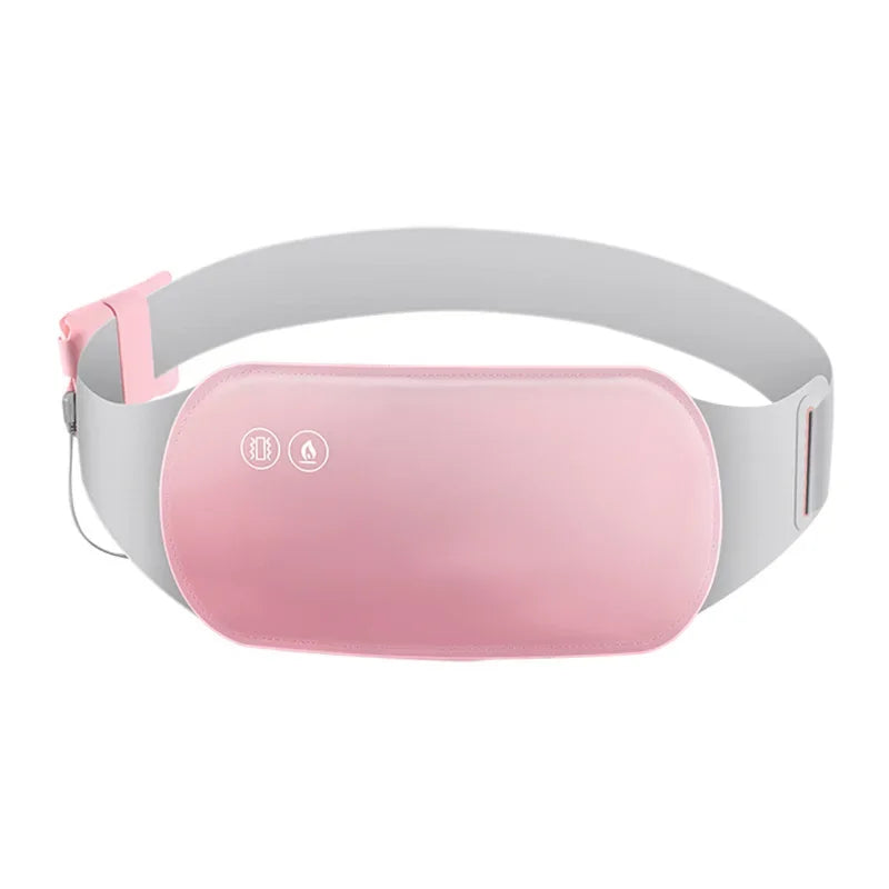 Ceinture pour les Regles rose avec sangle réglable pour soulager les douleurs menstruelles par chaleur et massage.