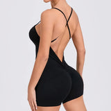 Combinaison Legging Short Sport Bretelles Dos Croisées
