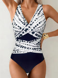 Maillot de Bain une Pièce Effet Croisé Effet Portefeuille