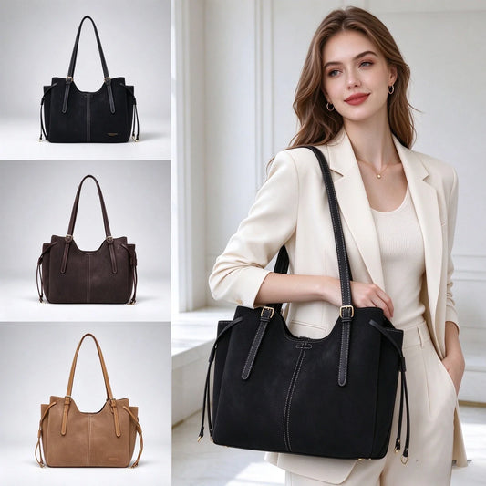 Sac à main femme cuir texturé anses longues noir
