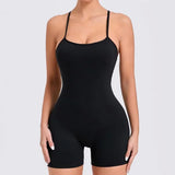 Combinaison Legging Short Sport Bretelles Dos Croisées