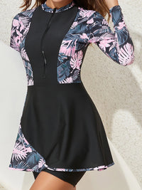 Long Sleeve Swimsuit Dress 