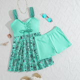 Tankini Short Maillot de Bain Robe