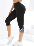 Legging Court Femme Taille Haute Gainant