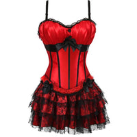 Red wasp-waisted corset 