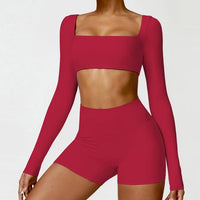 Ensemble Tenue de Sport Femme Crop Top