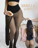 Collant opaque chaud doublé polaire femme – Clair