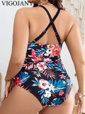 Maillot de Bain Amincissant Fleury Noir et Bleu