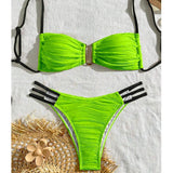 Bikini Texturé Effet Plissé