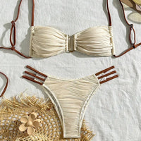Bikini Texturé Effet Plissé