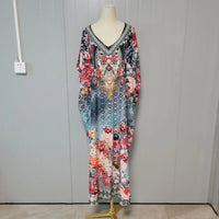 Blue and Red Beach Caftan 