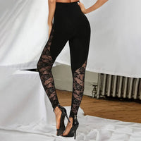 Legging Transparent Dentelle