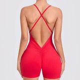 Combinaison Legging Short Sport Bretelles Dos Croisées