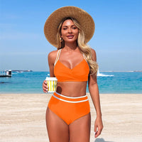 Maillot de Bain 2 Pièces Femme Taille Haute Effet Ventre Plat