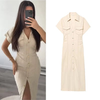 Robe Chemise Jean Femme