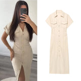 Robe Chemise Jean Femme
