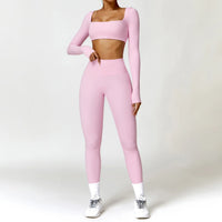 Ensemble Tenue de Sport Femme Crop Top