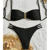 Bikini Texturé Effet Plissé