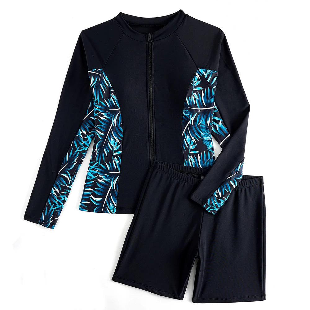 Maillot de Bain Manche Longue Veste Zippée