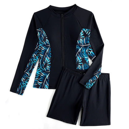 Maillot de Bain Manche Longue Veste Zippée