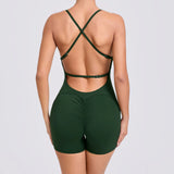 Combinaison Legging Short Sport Bretelles Dos Croisées