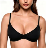 Soutien-gorge sans armatures décolleté profond sans rembourrage – Noir Profond