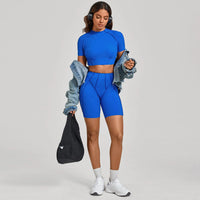Ensemble Tenue Sport Fitness Pilates Côtelé Femme