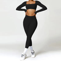 Ensemble Tenue de Sport Femme Crop Top
